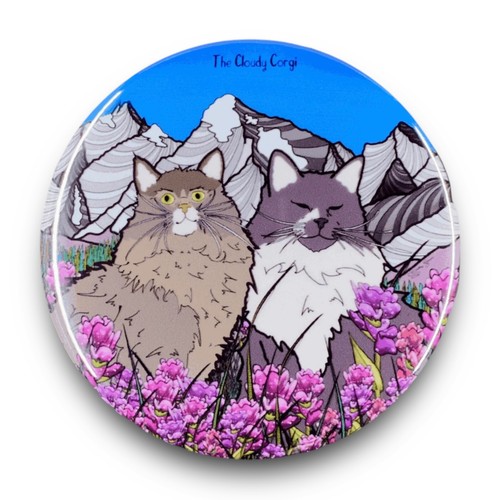 Maine coon cat - mountain, magnet